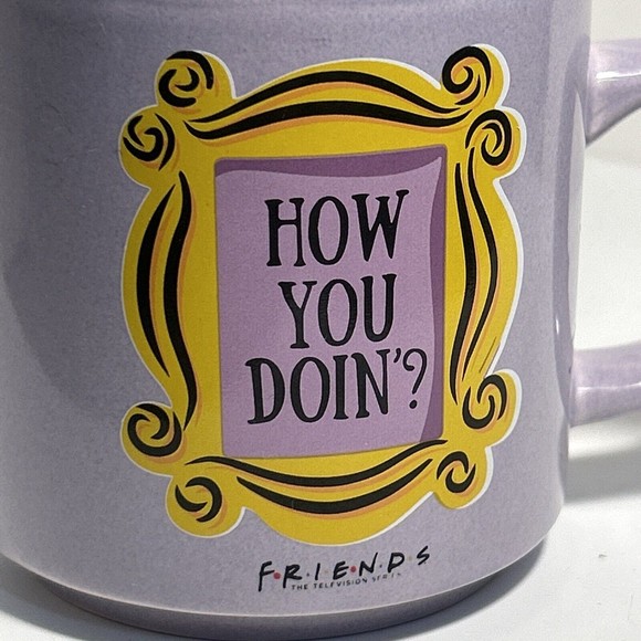 Friends TV Show Purple "How You Doin?" 12 oz Coffee Mug - Picture 4 of 6